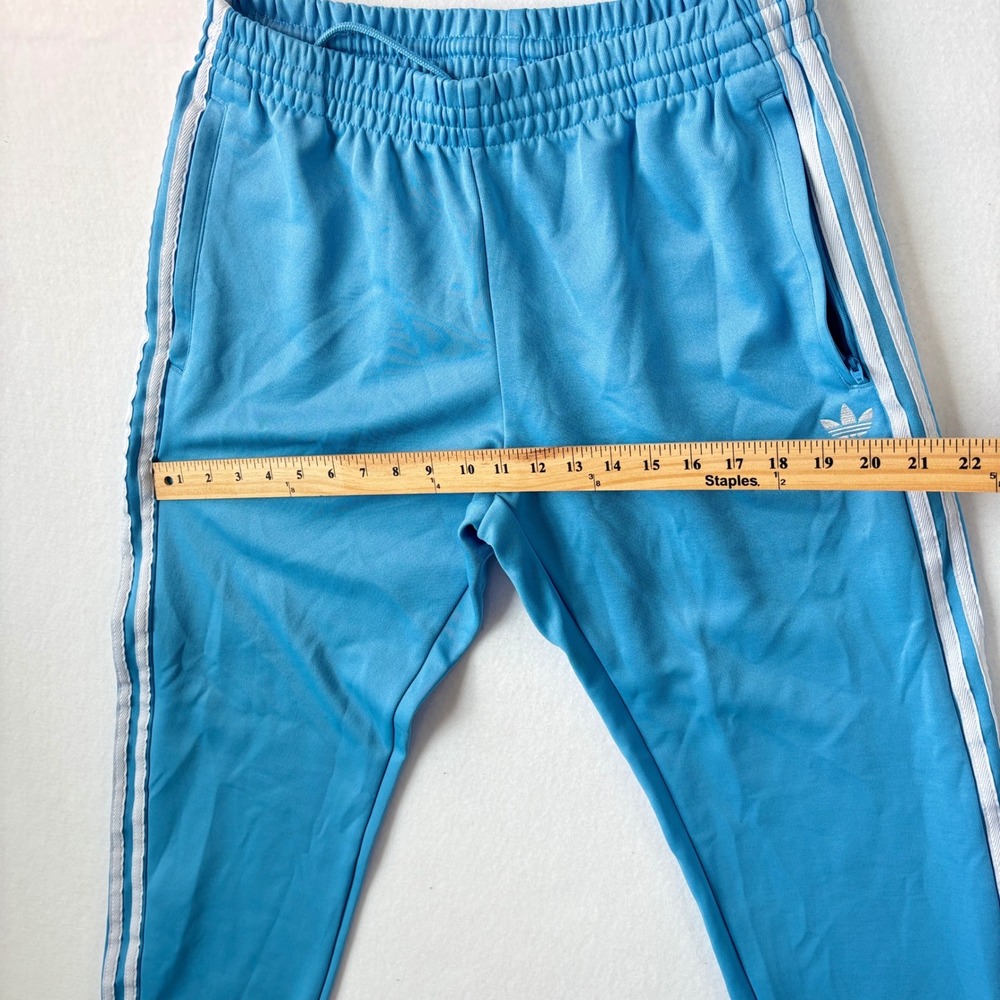 Adidas Originals Women Light Blue Three Stripe Track Pants Joggers  Large NWOT - Picture 5 of 11